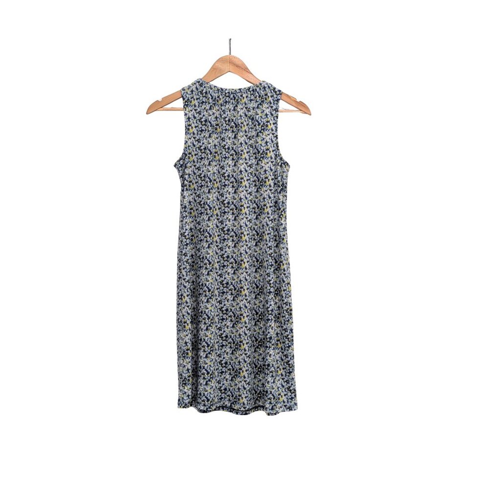 Michael Kors Floral Sleeveless Front Zip Shift Dress Navy Blue Women’s S - Picture 5 of 7